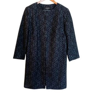 NWT Talbot's Black Green Lace Overlay Topper coat